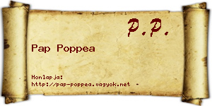 Pap Poppea névjegykártya